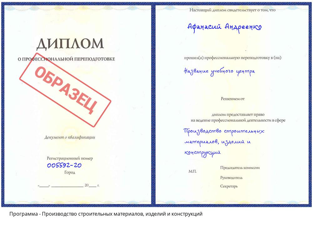 Производство строительных материалов, изделий и конструкций Кандалакша